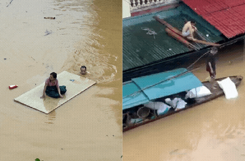 Cảnh tượng thắt lòng trong đợt ngập lụt nghiêm trọng nhất năm 2025 do bão số 10 Bualoi