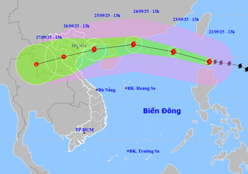 Tin mới nhất về siêu bão Ragasa: Hướng di chuyển phức tạp, mạnh cực đại cấp 17, vào Biển Đông tối nay 22/9- Ảnh 1.