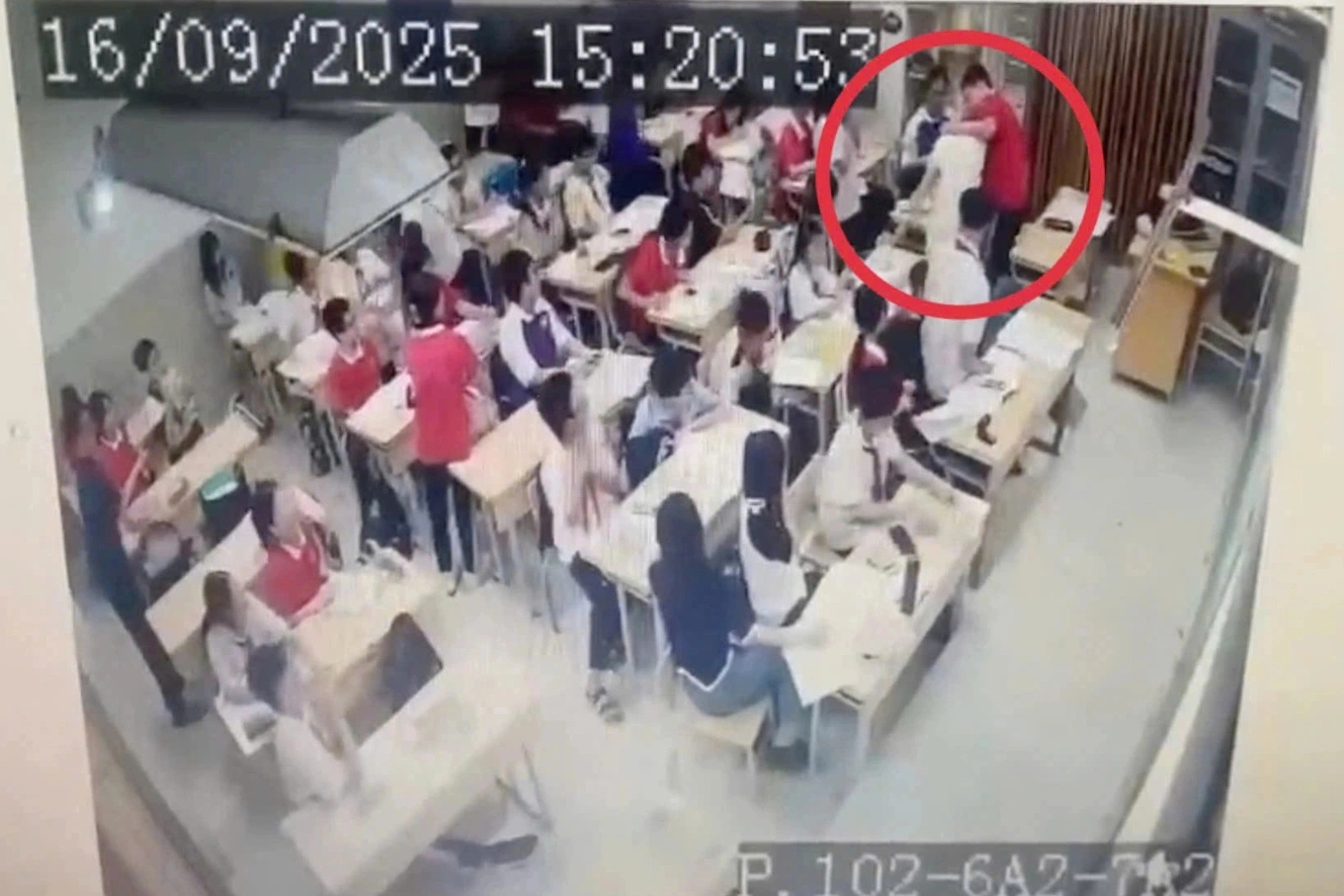Vụ nam sinh lớp 7 túm tóc, quật ngã giáo viên ở Hà Nội: Chưa có hồ sơ sức khỏe học sinh, công an vào cuộc- Ảnh 1.