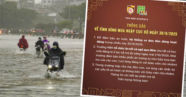 Mưa ngập đường, nhiều trường ở Hà Nội thông báo KHẨN: Hỗ trợ ăn tối và ngủ qua đêm cho TẤT CẢ học sinh!