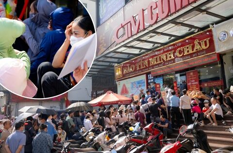 Cảnh tượng lạ lùng tại cửa hàng vàng hot nhất Hà Nội ngày hôm nay