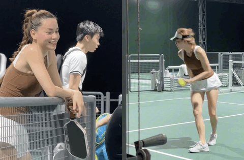Tóm dính Hồ Ngọc Hà trên sân pickleball: Đôi “kiếm Nhật” nhìn mê tít, mặt mộc chấm vội 0 điểm!