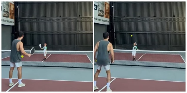 Tóm dính Hồ Ngọc Hà trên sân pickleball: Đôi 
