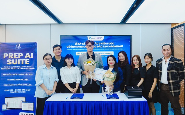 Prep và Kinder IELTS ký kết hợp tác về ứng dụng AI trong đào tạo ngoại ngữ- Ảnh 1.