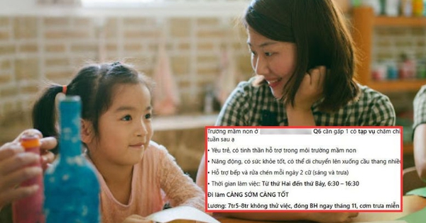 Xem tuyển dụng lương giáo viên mầm non và tạp vụ, phát hiện chi tiết “bất thường”: Nhìn mà ứa nước mắt
