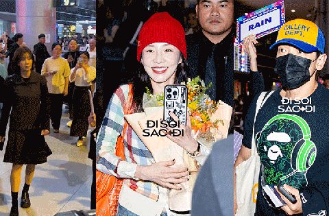 Dàn sao WATERBOMB đổ bộ Tân Sơn Nhất: Bi Rain kín đáo nhưng to cao ngời ngời