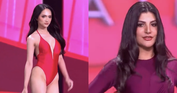 Hương Giang trình diễn bikini cực bốc lửa tại bán kết Miss Universe