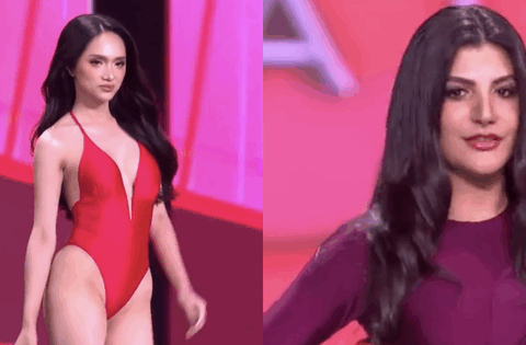 Hương Giang trình diễn bikini cực bốc lửa tại bán kết Miss Universe