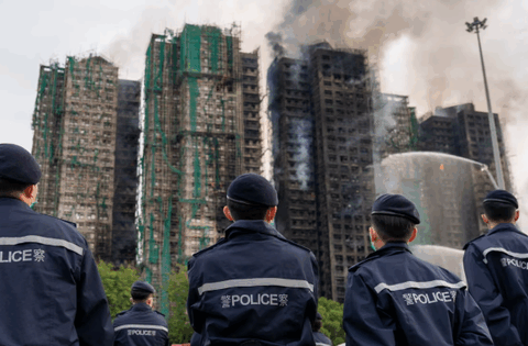 Hỏa hoạn tại khu chung cư Hong Kong (Trung Quốc): Lửa vẫn cháy âm ỉ, thi thể các nạn nhân lần lượt được đưa ra ngoài
