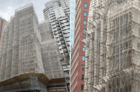 Cận cảnh giàn giáo làm bằng tre bên ngoài tòa chung cư hàng chục tầng: Vì sao đến giờ vẫn được sử dụng?