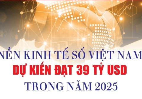 Infographics: Nền kinh tế số Việt Nam dự kiến đạt 39 tỷ USD trong năm 2025