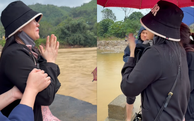 Tiếng khóc xé lòng của vợ tài xế bị lũ cuốn khiến ai nghe cũng nghẹn lại: 