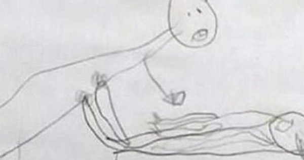 Con gái 6 tuổi đi học về vẽ một bức tranh, mẹ xem xong thì sợ suýt ngất, lập tức báo cảnh sát