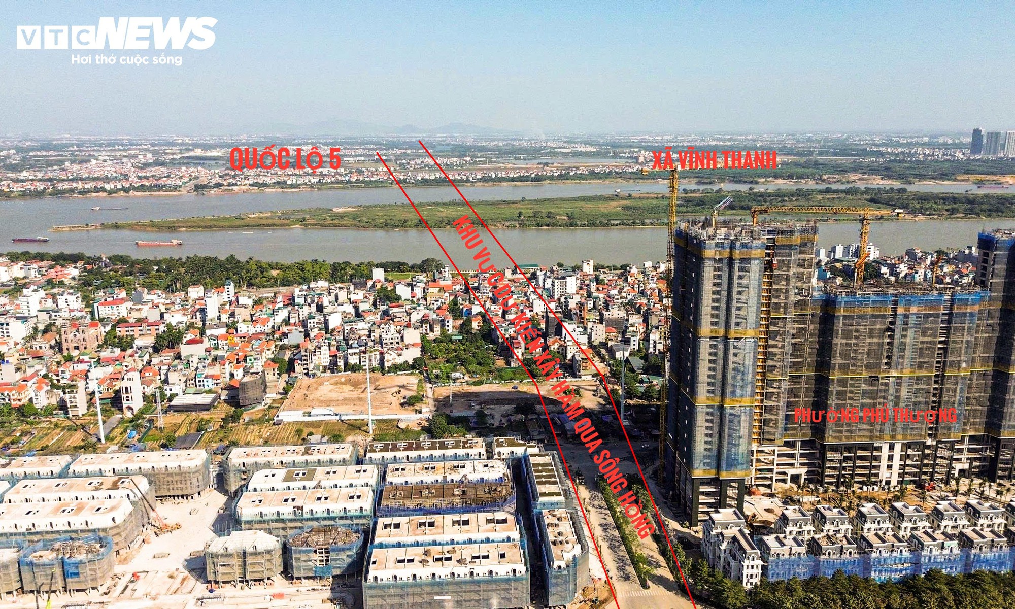 Toàn cảnh khu vực sắp xây hầm đường bộ 2 tầng qua sông Hồng gần 22.000 tỷ đồng- Ảnh 2.