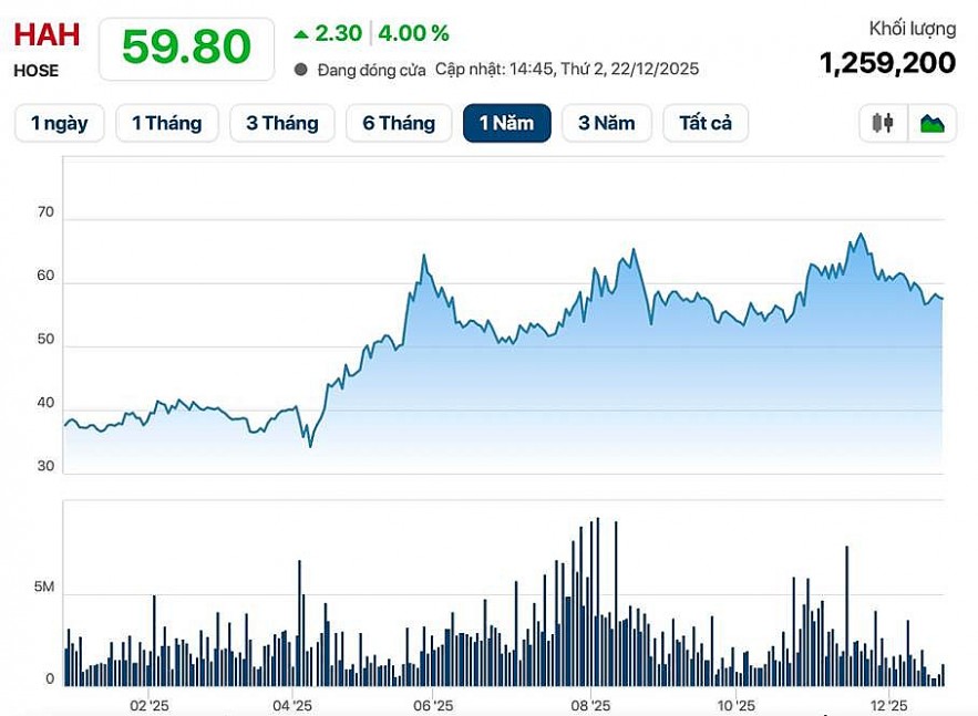 Viconship muốn mua thêm 14 triệu cổ phiếu HAH, tăng sở hữu trên 21%