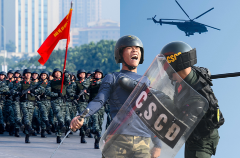 Toàn cảnh Lễ xuất quân và màn diễn tập hoành tráng bảo vệ an ninh Đại hội XIV tại Mỹ Đình