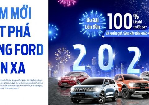 Ford Việt Nam ưu đãi lên đến 100% lệ phí trước bạ trong tháng 1/2026