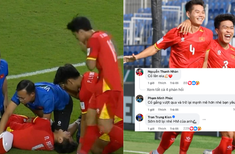 U23 Việt Nam thương nhau như thế: Ai cũng lo lắng khi Hiểu Minh chấn thương, đồng loạt cầu mong 1 điều