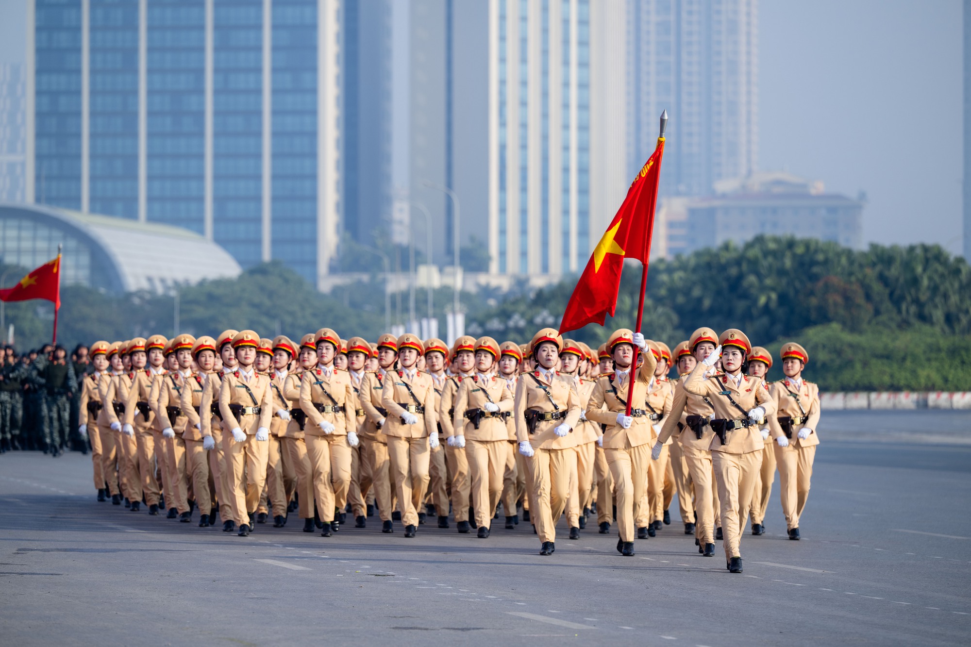 Toàn cảnh Lễ xuất quân và màn diễn tập hoành tráng bảo vệ an ninh Đại hội XIV tại Mỹ Đình- Ảnh 3.