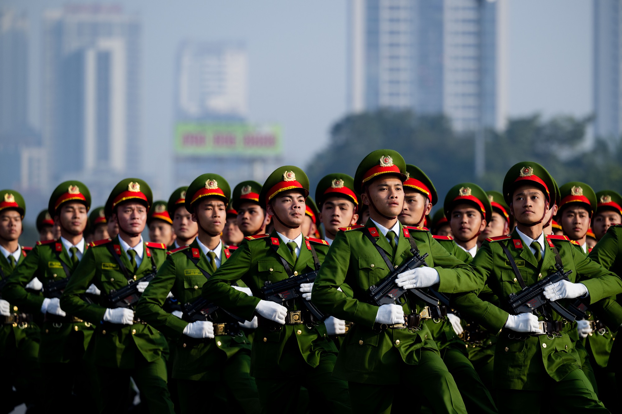 Toàn cảnh Lễ xuất quân và màn diễn tập hoành tráng bảo vệ an ninh Đại hội XIV tại Mỹ Đình- Ảnh 5.