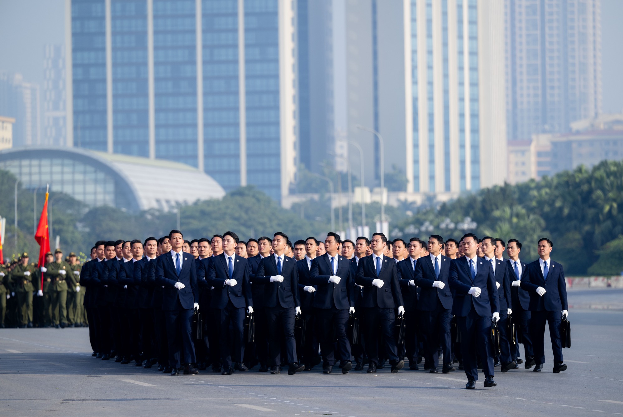 Toàn cảnh Lễ xuất quân và màn diễn tập hoành tráng bảo vệ an ninh Đại hội XIV tại Mỹ Đình- Ảnh 7.