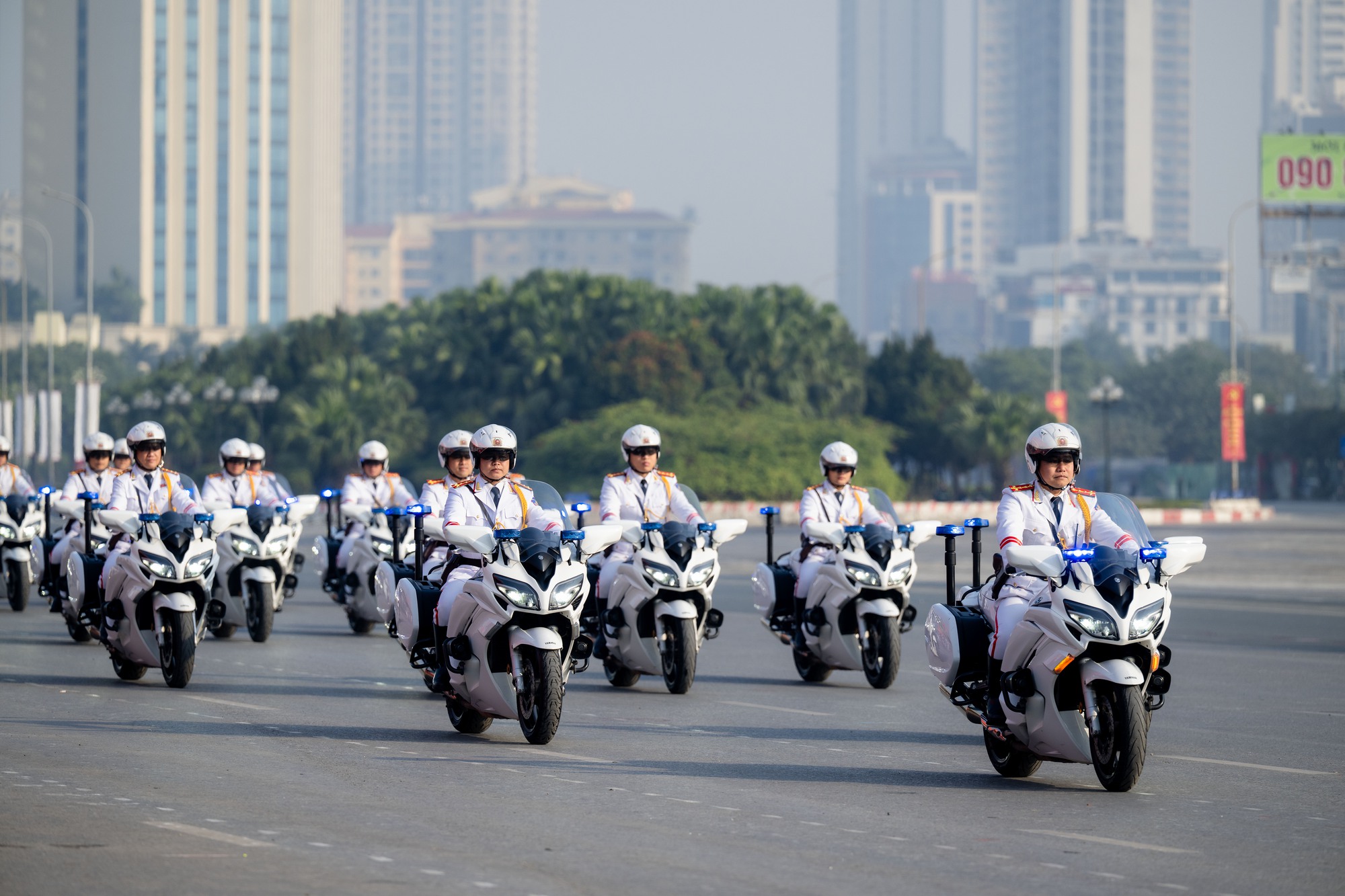 Toàn cảnh Lễ xuất quân và màn diễn tập hoành tráng bảo vệ an ninh Đại hội XIV tại Mỹ Đình- Ảnh 11.