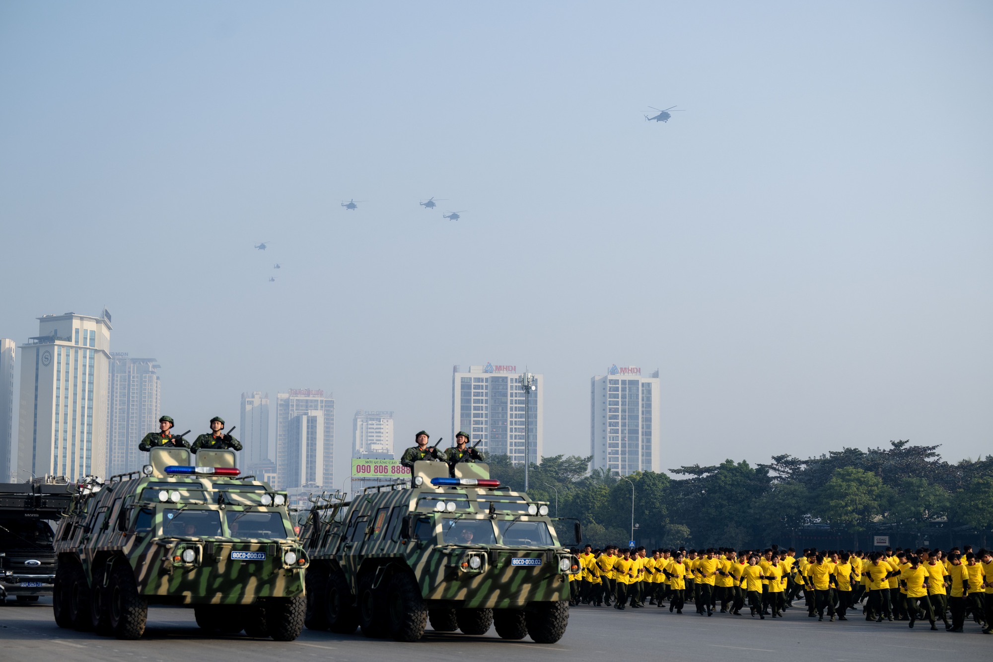 Toàn cảnh Lễ xuất quân và màn diễn tập hoành tráng bảo vệ an ninh Đại hội XIV tại Mỹ Đình- Ảnh 17.