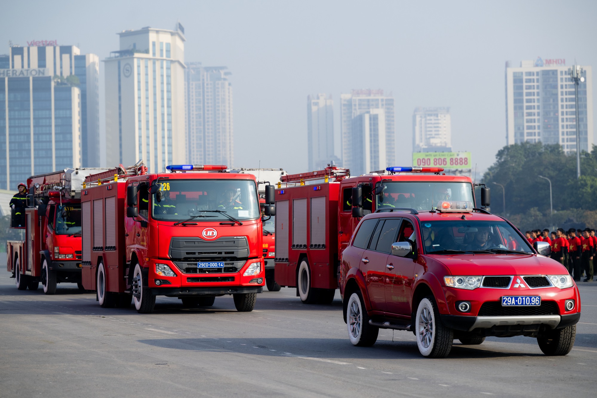 Toàn cảnh Lễ xuất quân và màn diễn tập hoành tráng bảo vệ an ninh Đại hội XIV tại Mỹ Đình- Ảnh 21.
