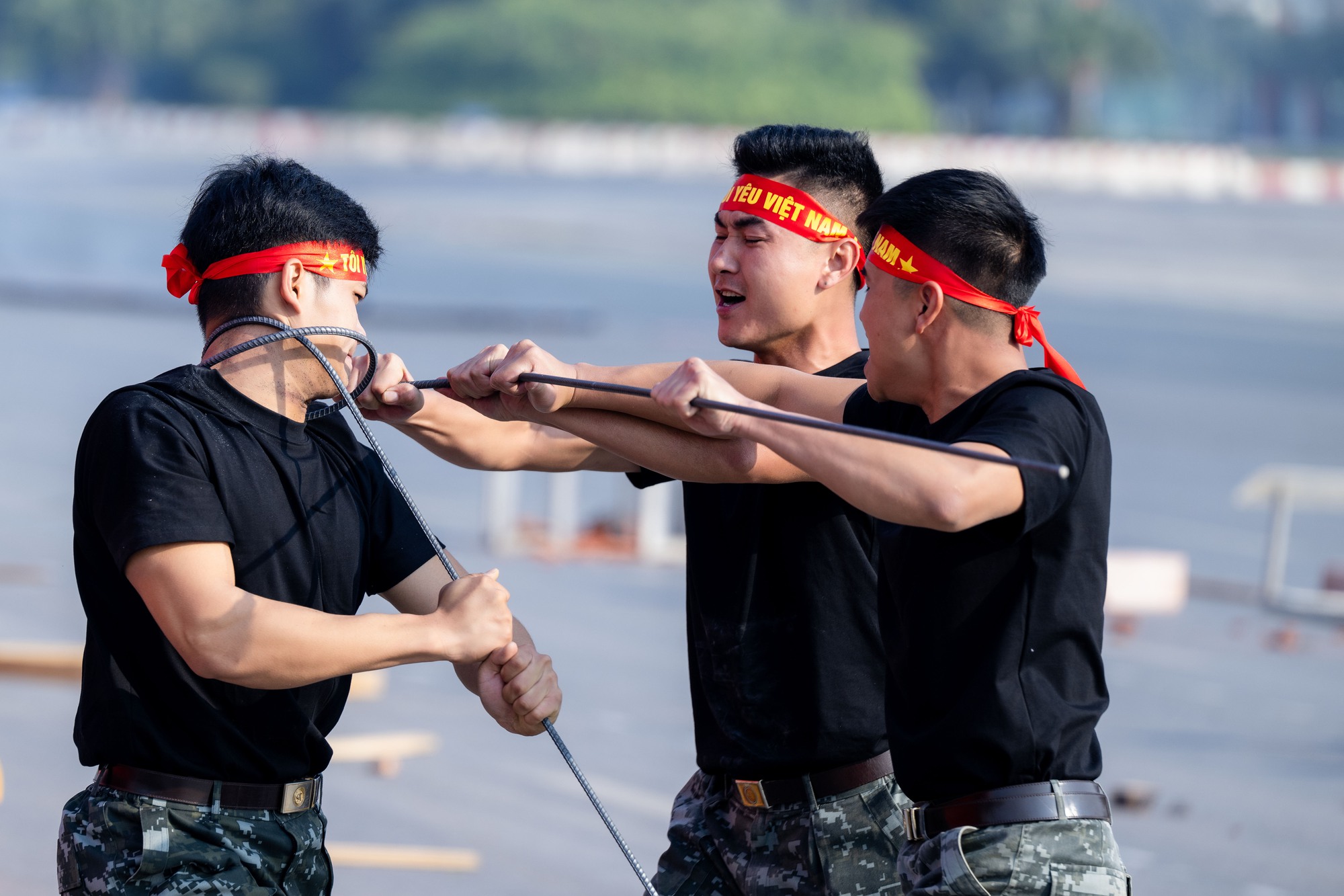 Toàn cảnh Lễ xuất quân và màn diễn tập hoành tráng bảo vệ an ninh Đại hội XIV tại Mỹ Đình- Ảnh 26.