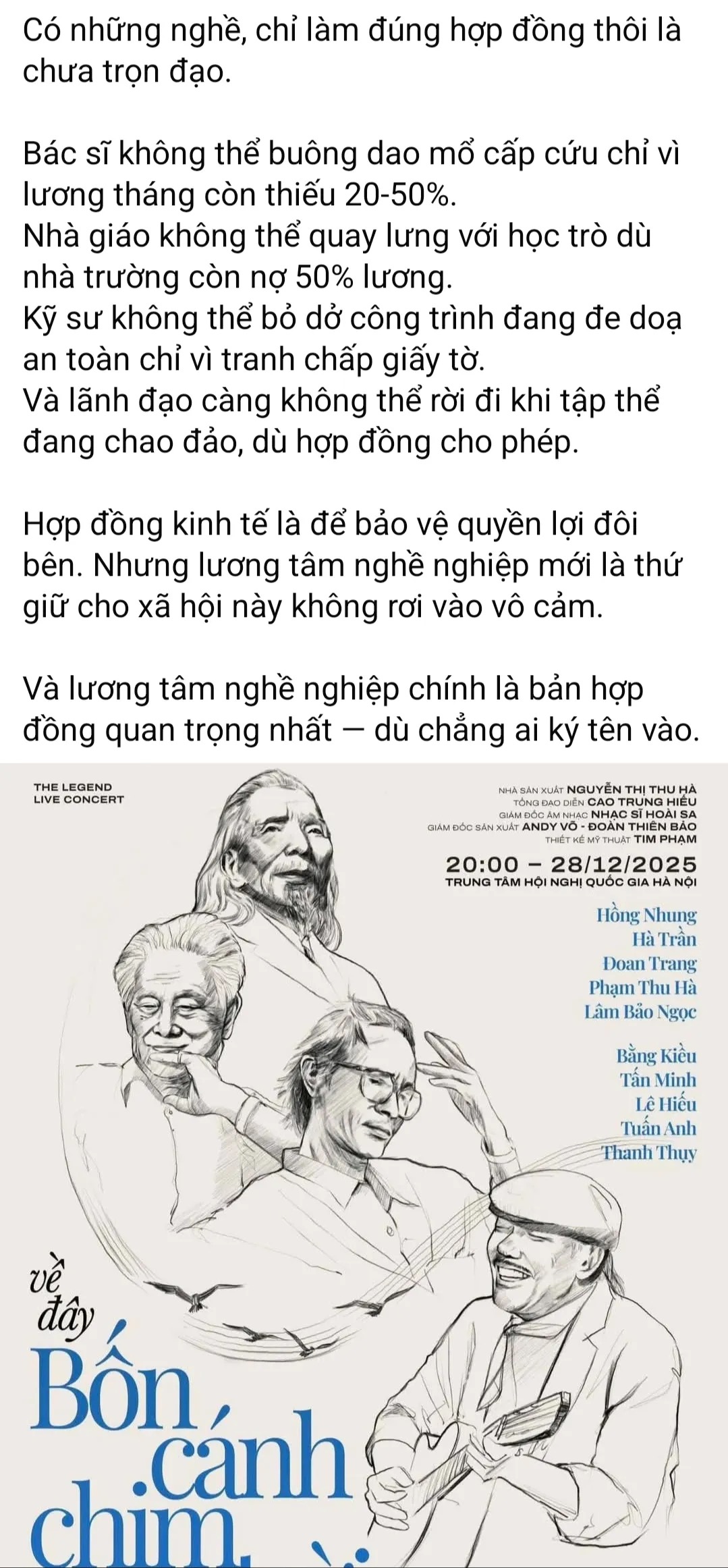 Đảo chiều tranh cãi vụ huỷ show Về Đây Bốn Cánh Chim Trời: Nghệ sĩ bị chỉ trích, nhiều người trong ngành lên tiếng bênh vực- Ảnh 4.