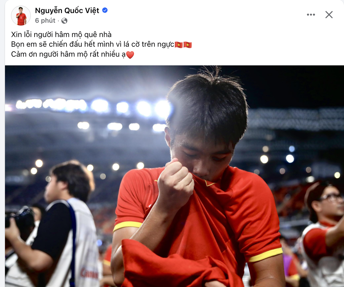 U23 Việt Nam đồng loạt xin lỗi: Cùng nhau chiến thắng, cùng nhau thất bại- Ảnh 5. U23 Việt Nam đồng loạt xin lỗi: Cùng nhau chiến thắng, cùng nhau thất bại- Ảnh 5.