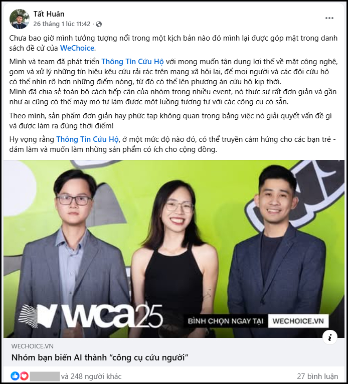 Cập nhật đường đua vote Đời sống Giới trẻ tại WeChoice Awards: Thượng uý Lê Hoàng Hiệp, Vũ trụ Hồng Thơ và CONGB tạm dẫn đầu!- Ảnh 9.