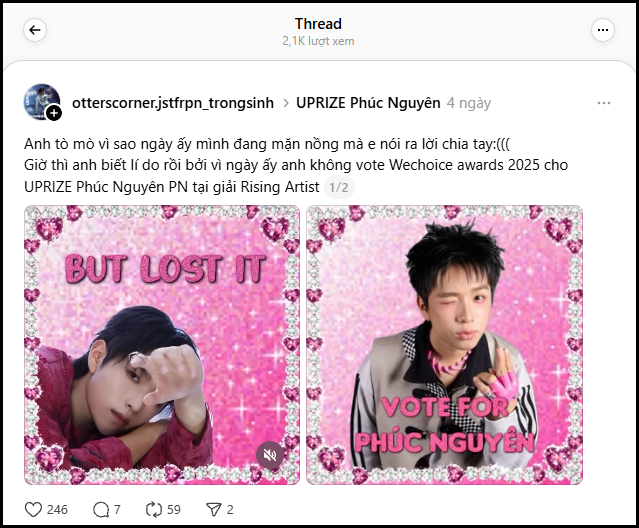 Cập nhật đường đua vote Đời sống Giới trẻ tại WeChoice Awards: Thượng uý Lê Hoàng Hiệp, Vũ trụ Hồng Thơ và CONGB tạm dẫn đầu!- Ảnh 12.