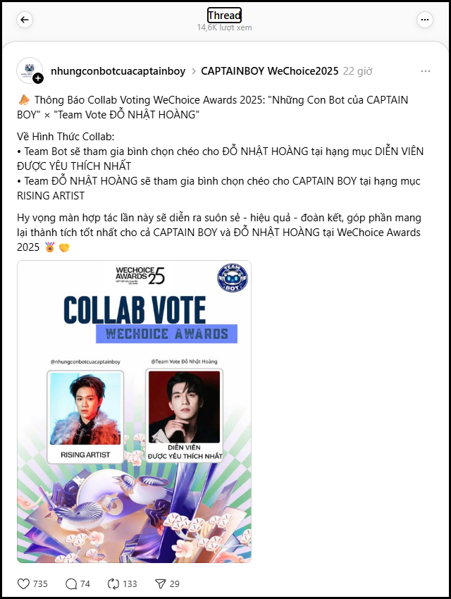 Cập nhật đường đua vote Đời sống Giới trẻ tại WeChoice Awards: Thượng uý Lê Hoàng Hiệp, Vũ trụ Hồng Thơ và CONGB tạm dẫn đầu!- Ảnh 13.