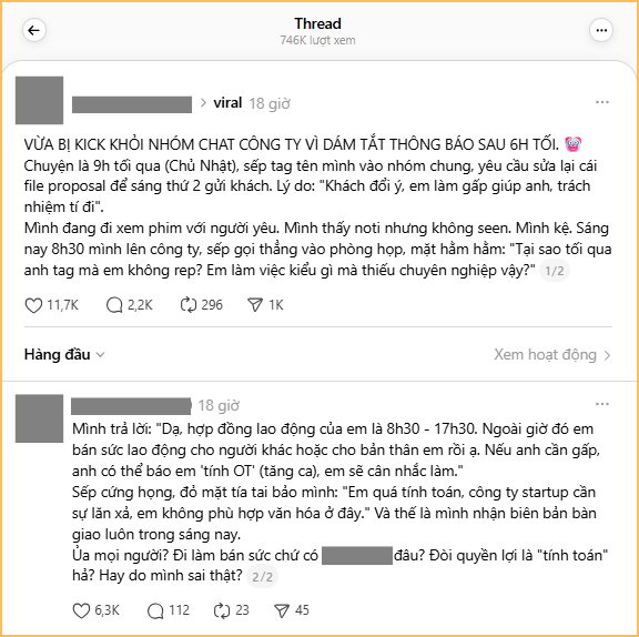 Sếp giao việc lúc 9h tối, cô gái không thèm trả lời nên bị đuổi việc: Cộng đồng mạng thẳng thắn “khó bênh”- Ảnh 1. Sếp giao việc lúc 9h tối, cô gái không thèm trả lời nên bị đuổi việc: Cộng đồng mạng thẳng thắn “khó bênh”- Ảnh 1.