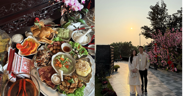Vợ Thành Chung gây sốt với mâm cỗ cúng ông Công ông Táo chỉn chu đón Tết đầu tiên trong căn biệt thự mới