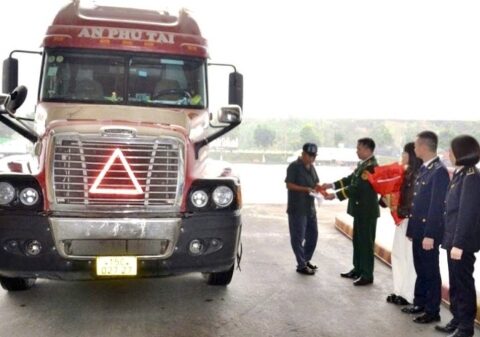 Cửa khẩu Kim Thành thông quan 13 xe nông sản trong ngày mùng 1 Tết