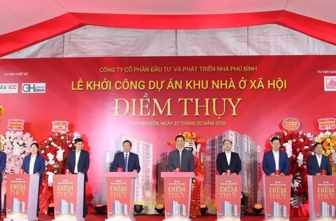 Thái Nguyên khởi công 2 dự án nhà ở xã hội với gần 1.600 căn hộ