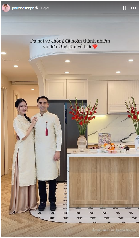 Vợ NSND Tự Long 10 điểm với mâm cúng ông Công ông Táo, Doãn Hải My flex không gian thờ tự choáng ngợp- Ảnh 3.