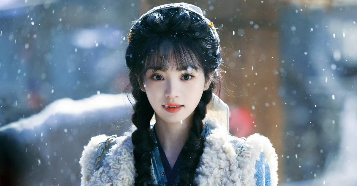 Điền Hi Vi như nữ thần tuyết trắng