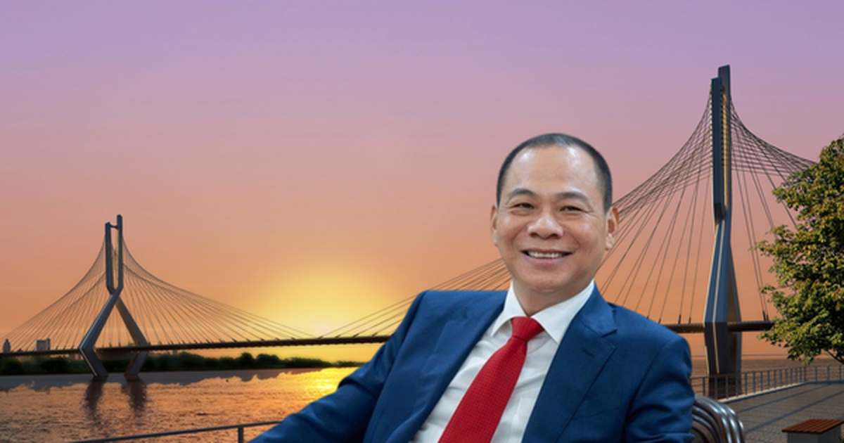 Siêu cầu Tứ Liên gần 20.000 tỷ do liên danh Vingroup của tỷ phú Phạm Nhật Vượng xây dựng đạt tiến độ mới