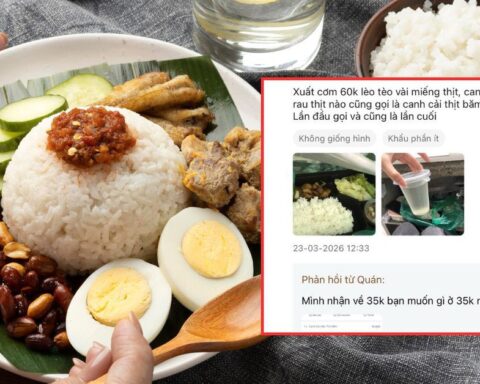 Tranh cãi suất cơm 60k nhận về vài miếng vụn, chủ quán đáp trả: “Mình nhận lại 35k thì bạn muốn gì ở 35k?”