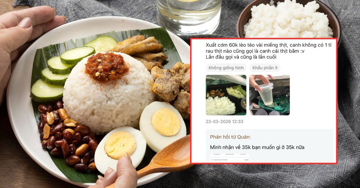 Tranh cãi suất cơm 60k nhận về vài miếng vụn, chủ quán đáp trả: “Mình nhận lại 35k thì bạn muốn gì ở 35k?”