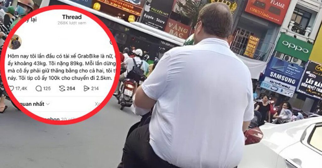 Chàng Tây nặng 89kg gặp nữ tài xế xe ôm công nghệ chỉ 43kg: Pha xử lý gây sốt sau cuốc xe 2,5km