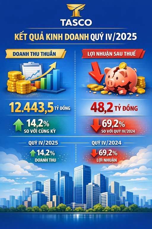 Tasco ấn định ngày chốt danh sách cổ đông tổ chức đại hội 2026