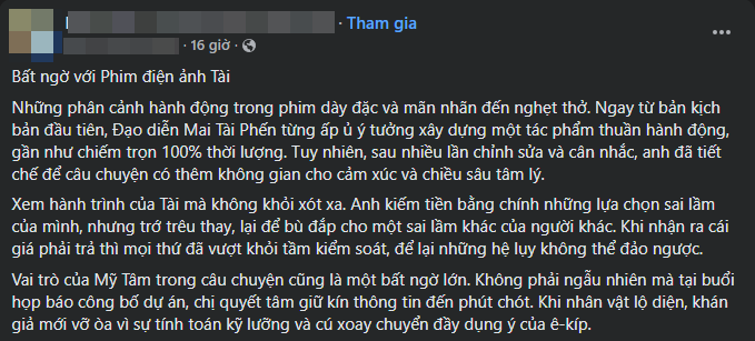 Review nóng phim Tài: Mỹ Tâm - Mai Tài Phến đỉnh nóc cả đôi, dân tình lại tiếc đứt ruột 1 điều- Ảnh 4. Review nóng phim Tài: Mỹ Tâm - Mai Tài Phến đỉnh nóc cả đôi, dân tình lại tiếc đứt ruột 1 điều- Ảnh 4.