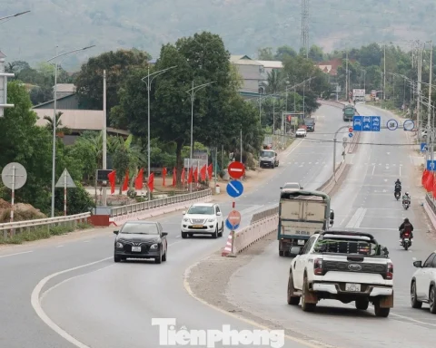 Diện mạo tuyến giao thông mới hoàn thành tại cửa ngõ Tây Bắc