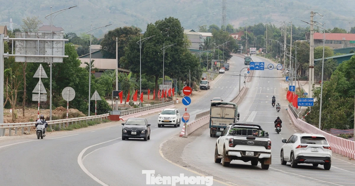 Diện mạo tuyến giao thông mới hoàn thành tại cửa ngõ Tây Bắc
