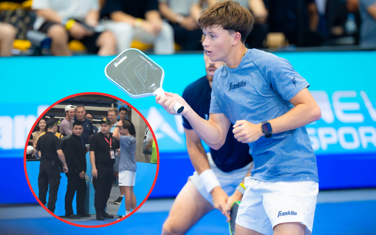 Dở khóc dở cười: Hayden Patriquin mất vợt vì mải mê ăn mừng chiến thắng kịch tính ở PPA Asia 1000