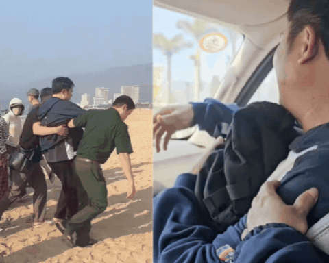Cha ôm chặt ba lô con bật khóc, thầy cô – bạn bè cầu mong phép màu cho nam sinh trường chuyên mất tích vì sóng cuốn: “Về thôi em!”